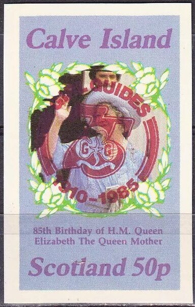 Girl Guides Overprint in Red