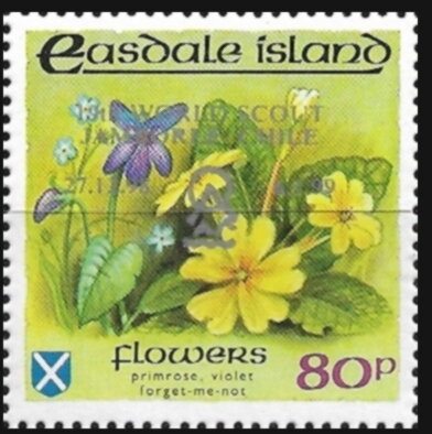 Flowers - silver overprint