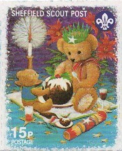 Teddy Bears with Christmas Pudding