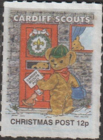 Cardiff Scouts Christmas Post. Teddy Postman