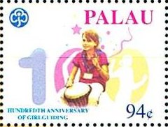 Girl Guide with drum
