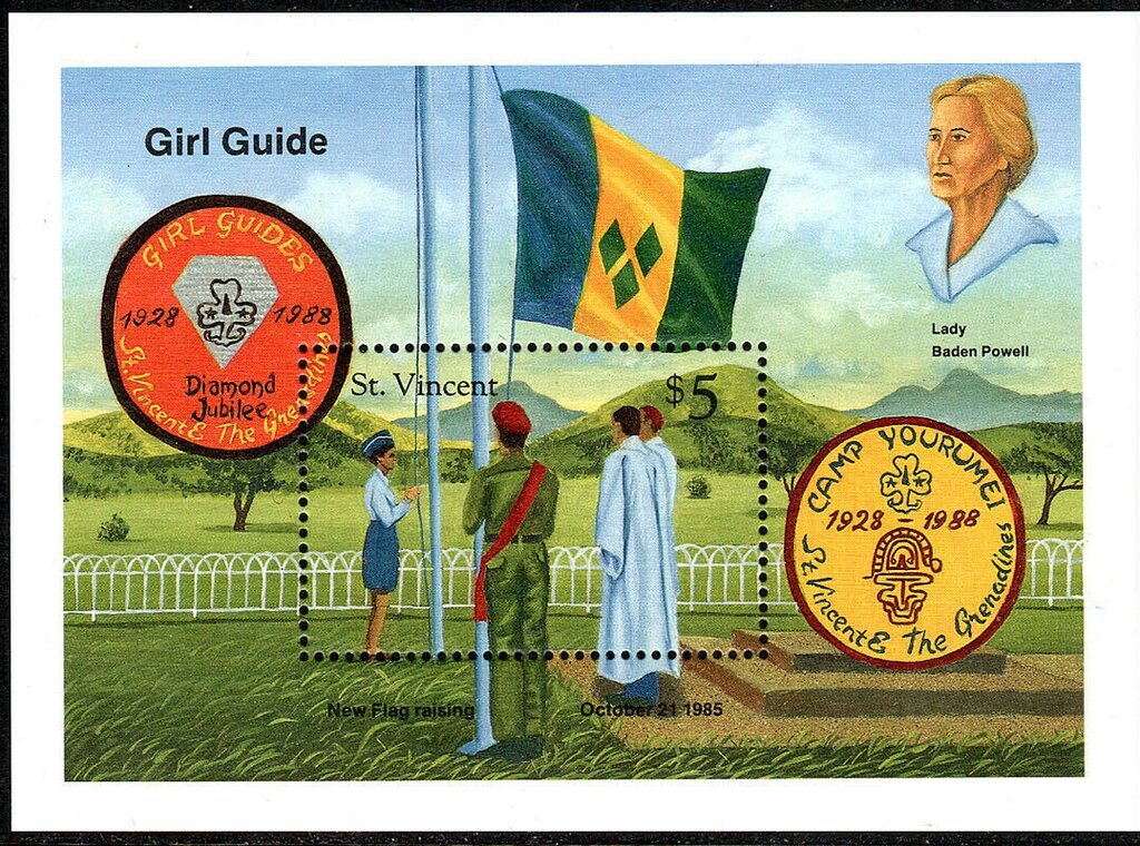 Flag-raising, Camp Yourumei, 1985