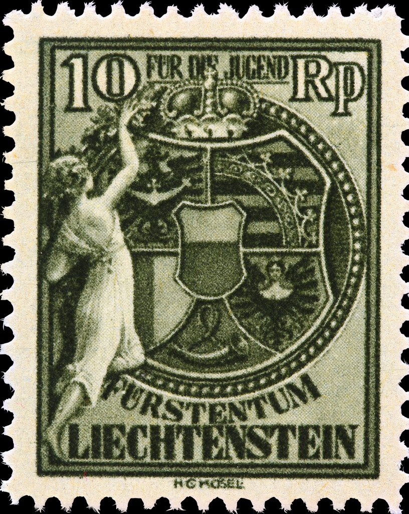 10 Rp — coat of arms «Für die Jugend» (Scott B11)