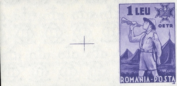 Scout reveille (bugle) — 1 leu, imperforate