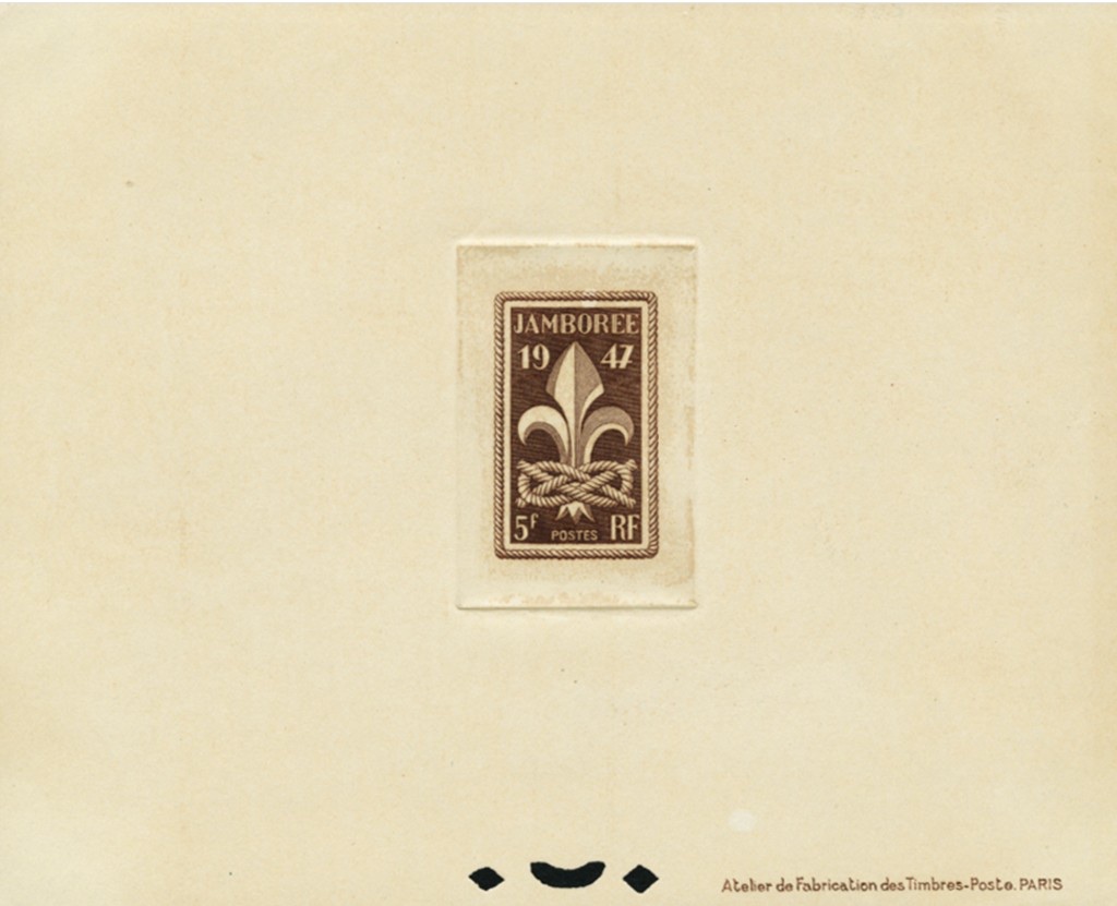 Imperforate deluxe sheetlet — 5 f brown, Atelier de Fabrication des Timbres-Poste, Paris
