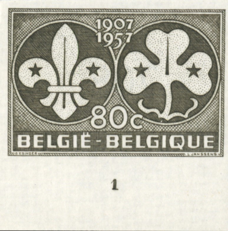 Emblems — 80 c, imperforate