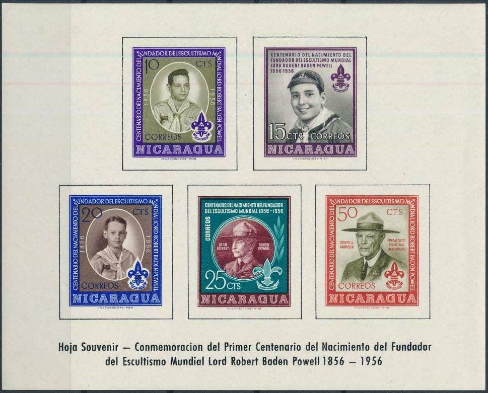 Souvenir sheet of the five postage values — 1.20 C$