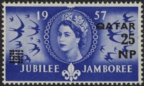 Jubilee Jamboree overprinted — 25 np on 4 d