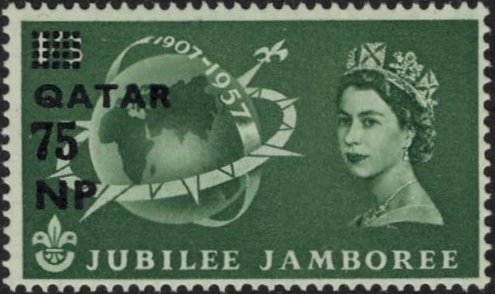 Jubilee Jamboree overprinted — 75 np on 1s 3d