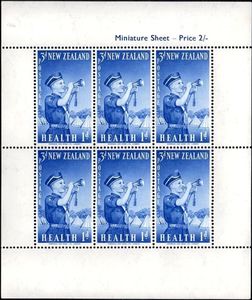 Miniature sheet of the 3 d + 1 d boy cadet