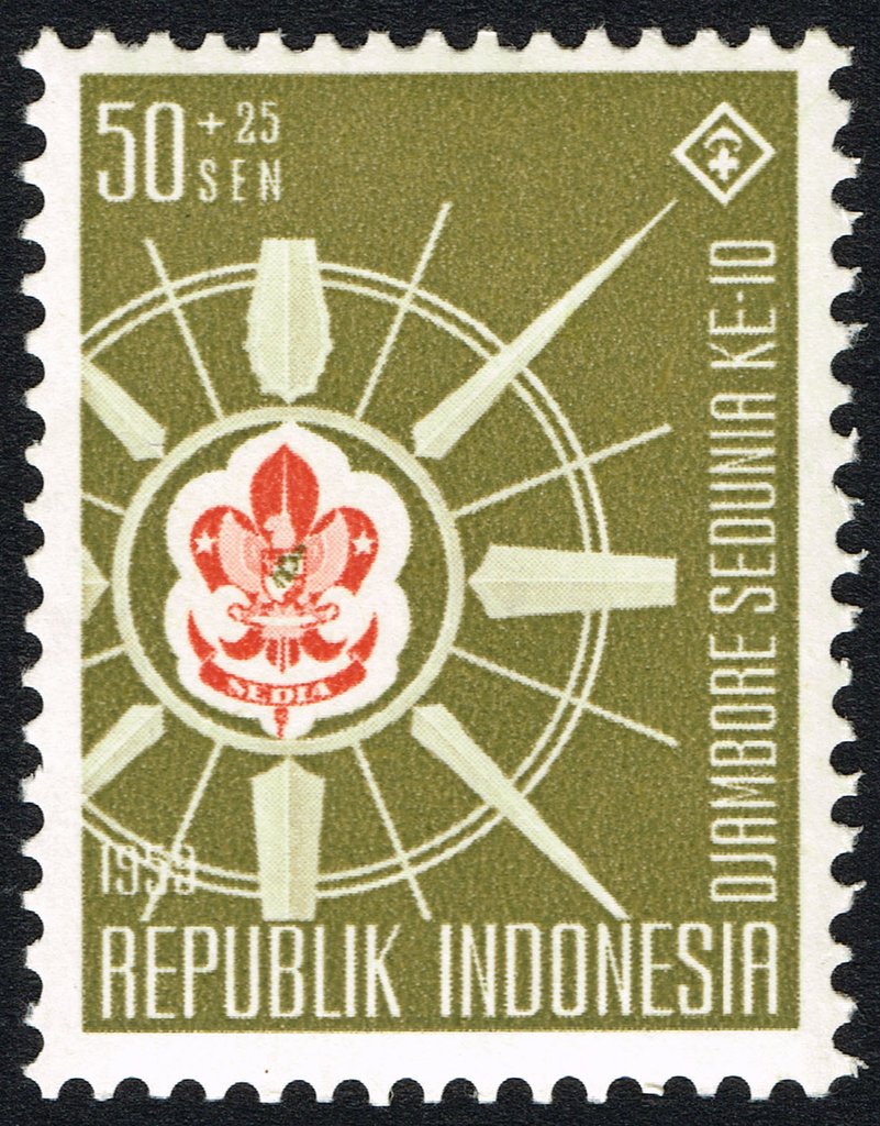 Emblem and camp-site — 20 + 10 s