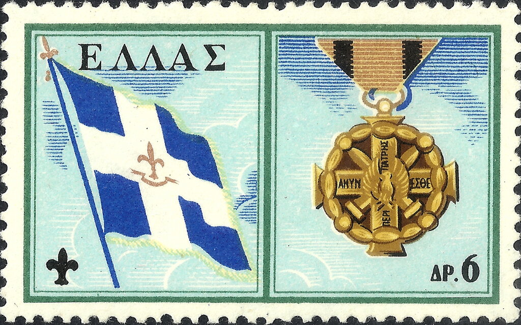 Scout flag and medal