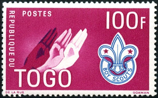 Scout salute — three hands