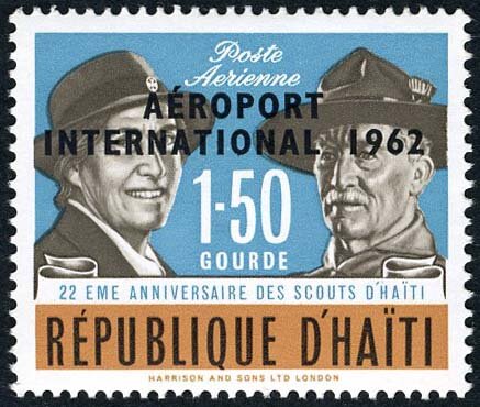 Lord and Lady Baden-Powell — Aéroport International 1962 surcharge