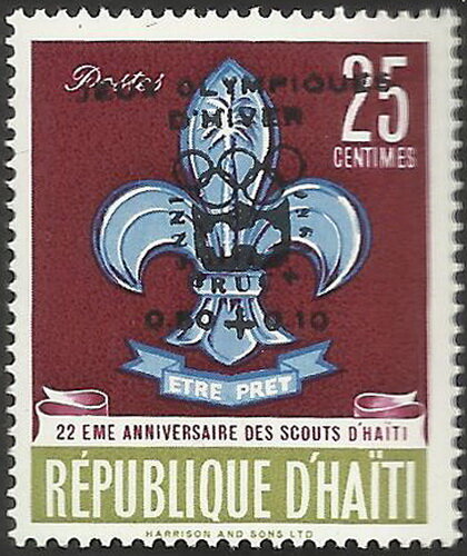 Blue fleur-de-lis emblem — Innsbruck surcharge