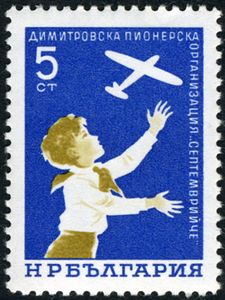 Pioneer with model glider
