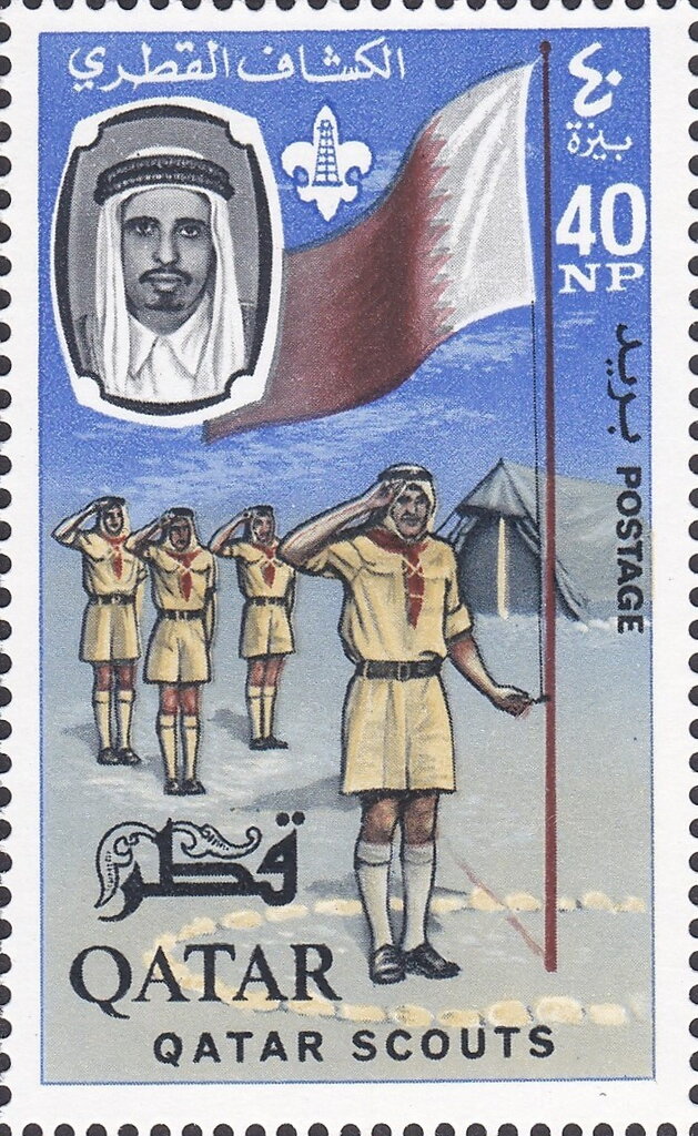 Scouts saluting at camp