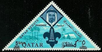 Scout emblem and camp-site