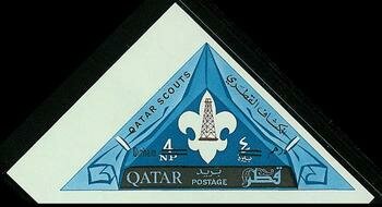 Scout emblem with oil derrick (imperforate)