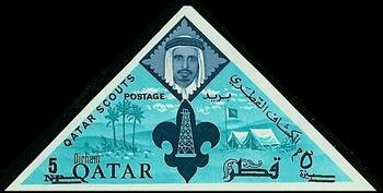 Scout emblem and camp-site (imperforate)