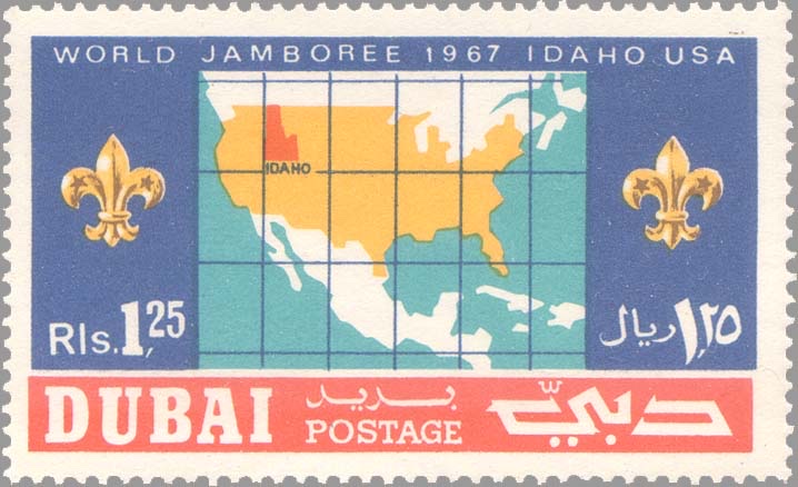 Map of North America with Idaho