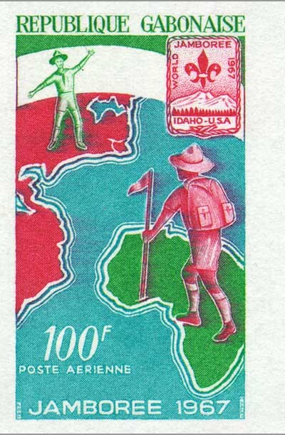Scouts from Africa and America, imperforate