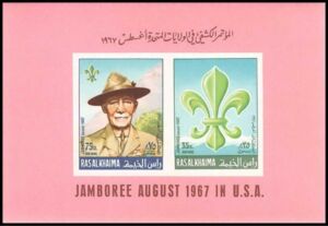Baden-Powell and Scout lily souvenir sheet