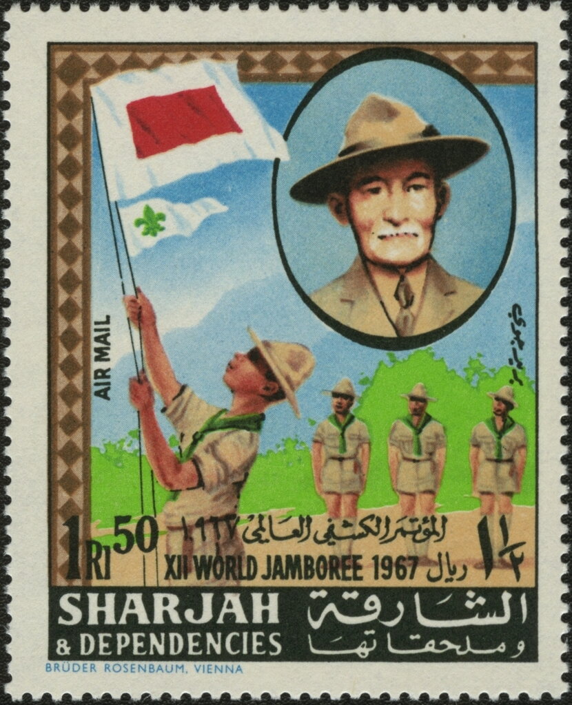 Flag parade and Baden-Powell