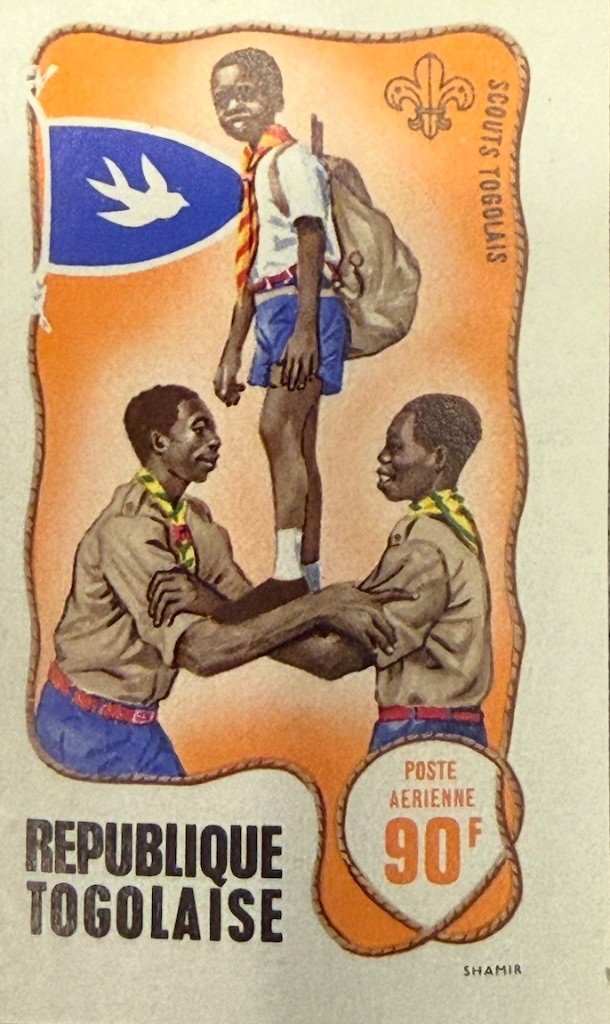 Scout game — human platform, airmail, imperforate