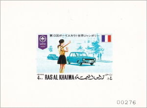 French Girl Guide directing traffic