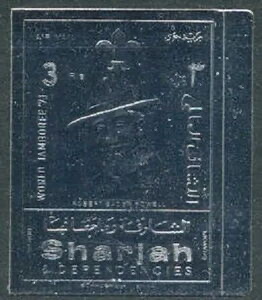 Robert Baden-Powell — silver foil, imperforate