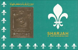 Robert Baden-Powell — gold foil souvenir sheet