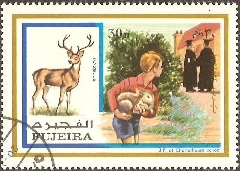 Red deer and Baden-Powell at Charterhouse