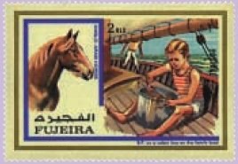 Horse and Baden-Powell as a cabin boy
