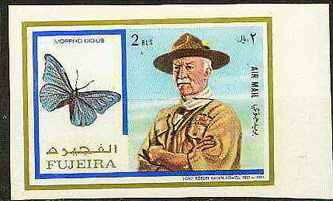 Giant Blue Morpho and Lord Baden-Powell