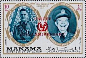 Armstrong and Eisenhower — cut-out