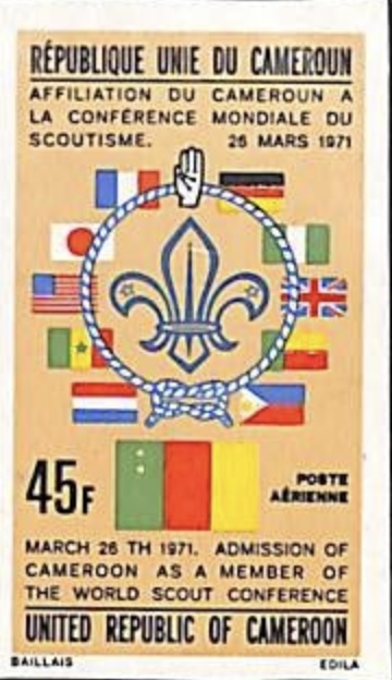 World Scout emblem on tan