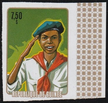 Pioneer salute, imperforate