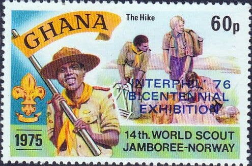 Hiking, overprinted