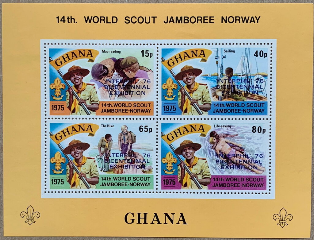 Souvenir sheet, overprinted