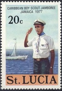 Sea Scout salute and sailboat