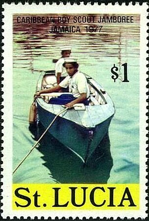 Sea Scouts in a motorboat