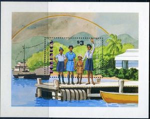 Souvenir sheet — Guides on the pier