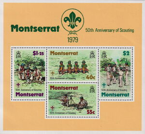 Souvenir sheet — the four values