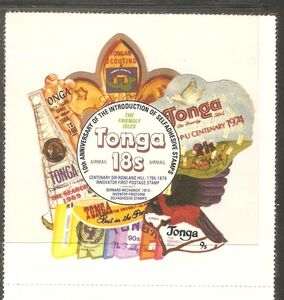 Airmail collage — Tongan Scouting