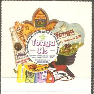 Airmail collage — Tongan Scouting