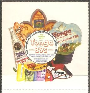 Airmail collage — Tongan Scouting