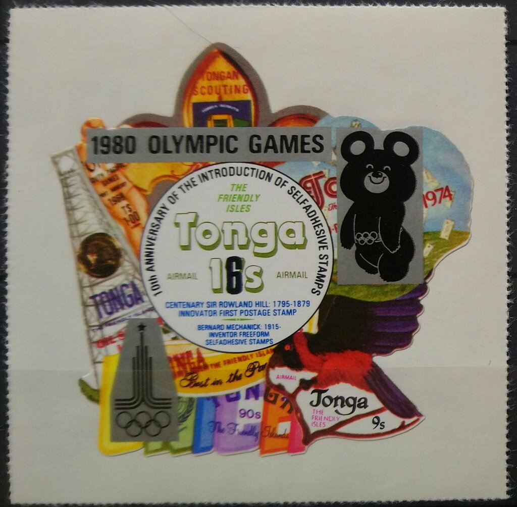Airmail collage — Tongan Scouting