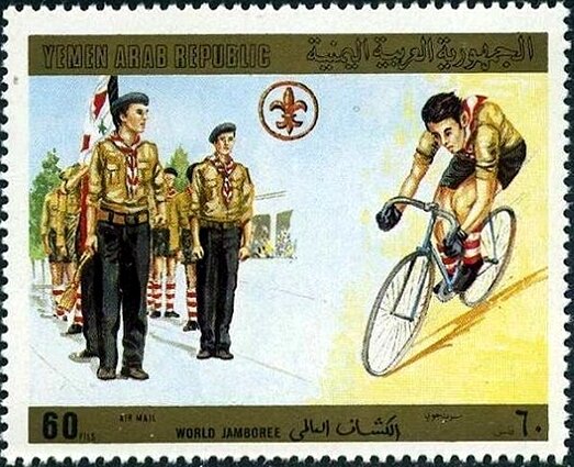 Scouts and cyclist