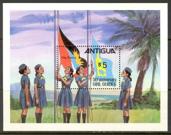 Flag raising souvenir sheet